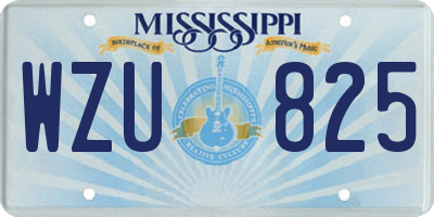 MS license plate WZU825