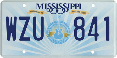 MS license plate WZU841