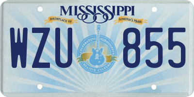MS license plate WZU855