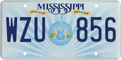 MS license plate WZU856