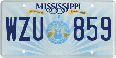 MS license plate WZU859