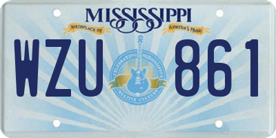 MS license plate WZU861