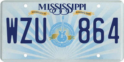 MS license plate WZU864