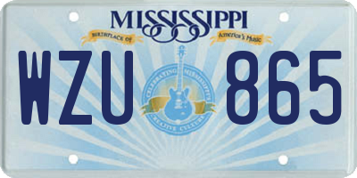 MS license plate WZU865