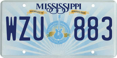 MS license plate WZU883