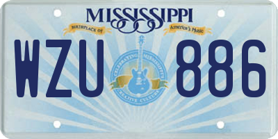 MS license plate WZU886