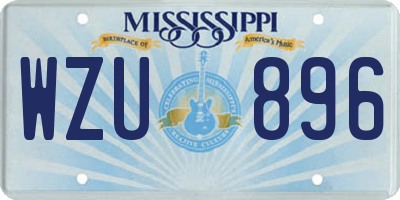 MS license plate WZU896