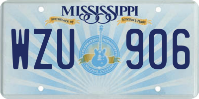 MS license plate WZU906