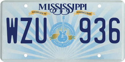 MS license plate WZU936