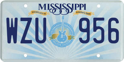 MS license plate WZU956
