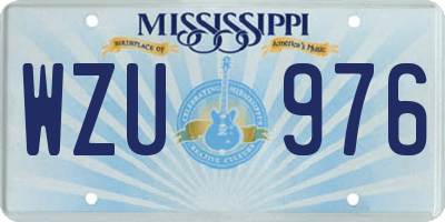 MS license plate WZU976