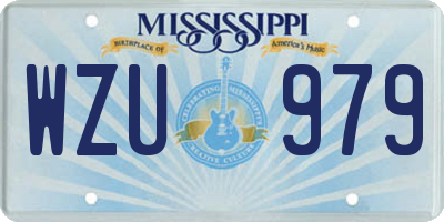 MS license plate WZU979
