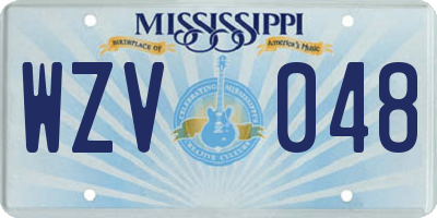 MS license plate WZV048