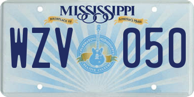 MS license plate WZV050