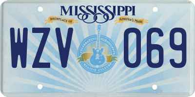 MS license plate WZV069