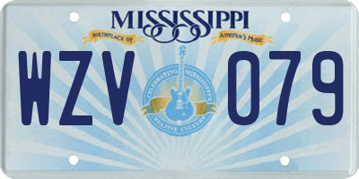 MS license plate WZV079