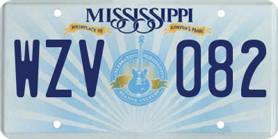 MS license plate WZV082