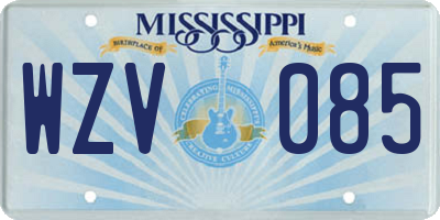 MS license plate WZV085
