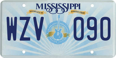 MS license plate WZV090