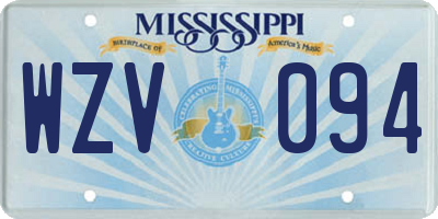 MS license plate WZV094