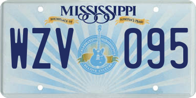 MS license plate WZV095