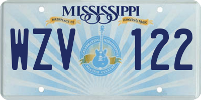 MS license plate WZV122
