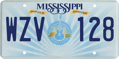 MS license plate WZV128