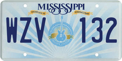 MS license plate WZV132