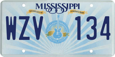 MS license plate WZV134