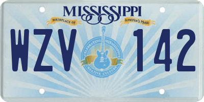MS license plate WZV142