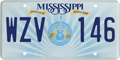MS license plate WZV146