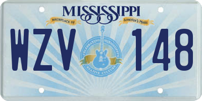 MS license plate WZV148