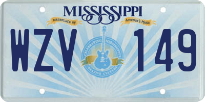 MS license plate WZV149