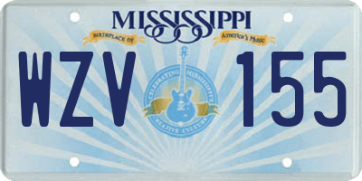 MS license plate WZV155