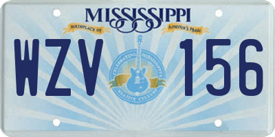 MS license plate WZV156