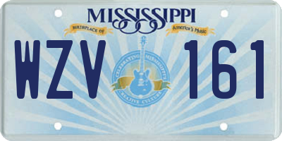 MS license plate WZV161
