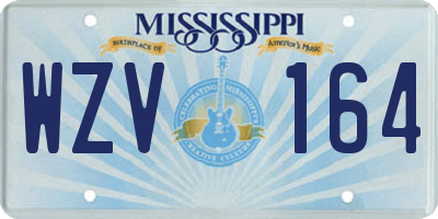 MS license plate WZV164
