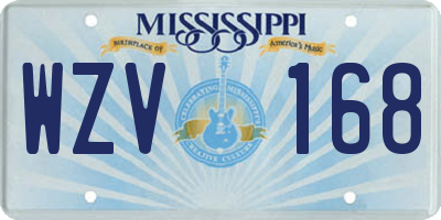 MS license plate WZV168