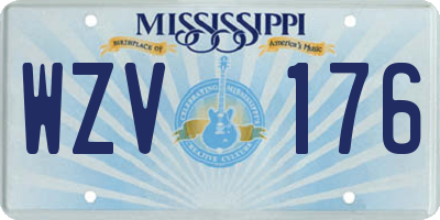 MS license plate WZV176
