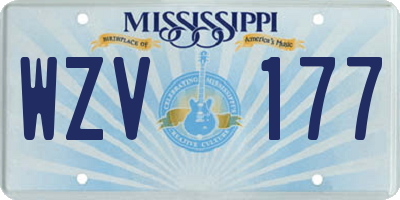 MS license plate WZV177