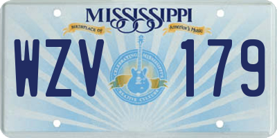 MS license plate WZV179