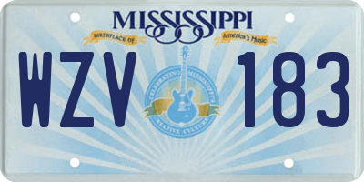 MS license plate WZV183