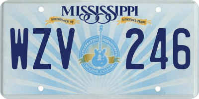 MS license plate WZV246