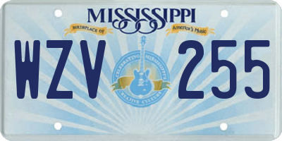 MS license plate WZV255