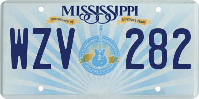 MS license plate WZV282