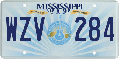 MS license plate WZV284