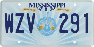 MS license plate WZV291
