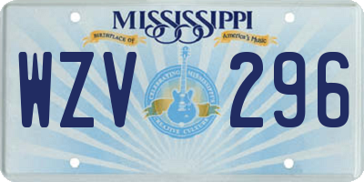 MS license plate WZV296