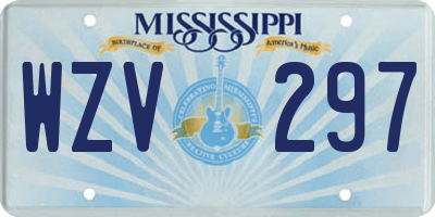 MS license plate WZV297