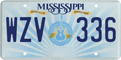 MS license plate WZV336
